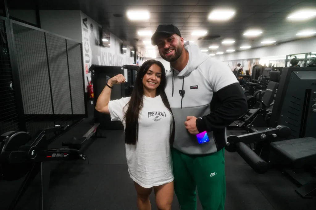 Sara Gabriele Pereira en una sesión de entrenamiento intensa para su preparación.