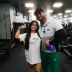 Sara Gabriele Pereira en una sesión de entrenamiento intensa para su preparación.